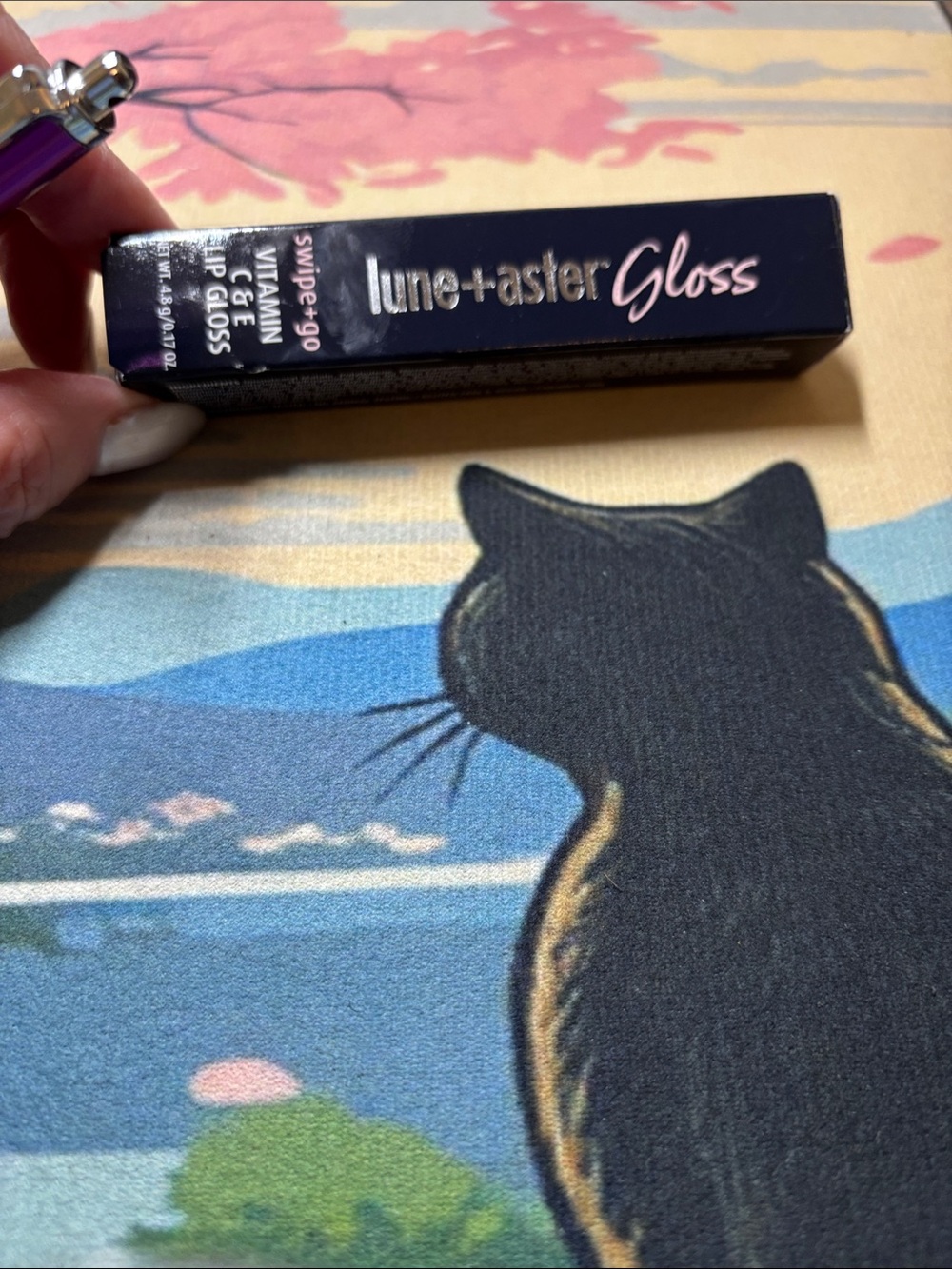 lune + aster Gloss Lip Gloss in black Packaging